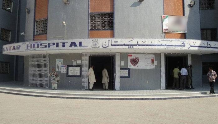 This undated photo shows Qatar Hospital building. — Facebook/Orangi Town/File