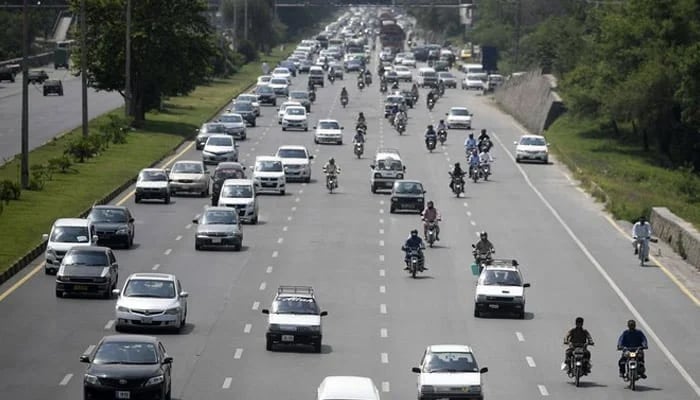 A representational image of road safety in capital city Islamabad seen in this image. — AFP/File