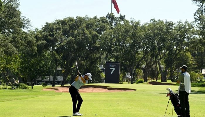 Pakistans golfer Ahmed Baig at the Asian Development Tour Championship. —Author/file