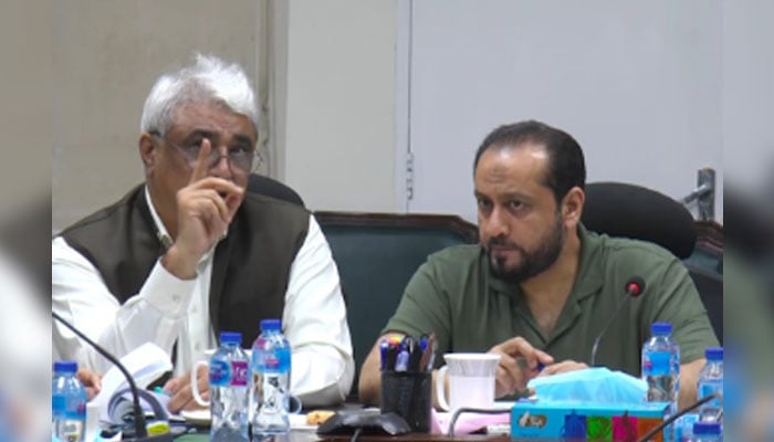 Health Ministers Khawaja Imran Nazir (right) and Khawaja Salman Rafiq chaired the first meeting of the Punjab Nutrition Board on July 30, 2024. — Facebook/Khawaja Salman Rafique