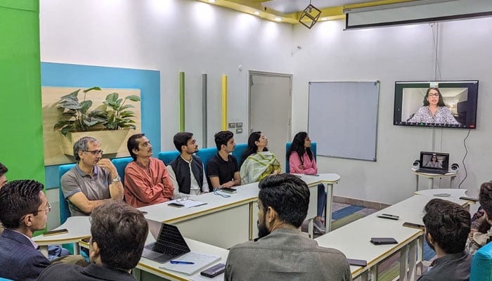 A representational image of students learning session on April 1, 2024. — Facebook/Global Neighbourhood For Media Innovation