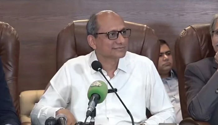 In this still Sindh Local Government Minister Saeed Ghani seen in this image released on May 25, 2024. — Facebook/SaeedGhaniPPP