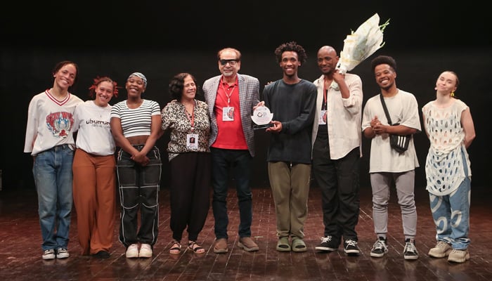 World Culture Festival Karachi 2024 held at Arts Council of Pakistan Karachi Group photo of President of Arts Council Muhammad Ahmad Shah along with artists from Rwanda and Kosovo seen in this image released on September 29, 2024. — Facebook/@ACPKHI