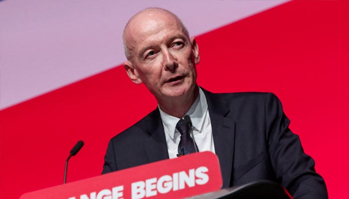 British MP Pat McFadden speaks on stage during Britains Labour Partys annual conference in Liverpool, Britain, September 22, 2024. — Reuters