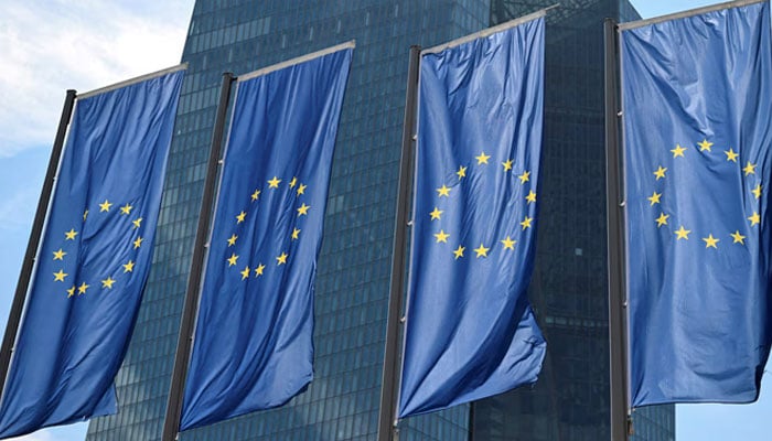 EU flags flutter in front of European Central Bank (ECB) headquarters in Frankfurt, Germany July 18, 2024. — Reuters