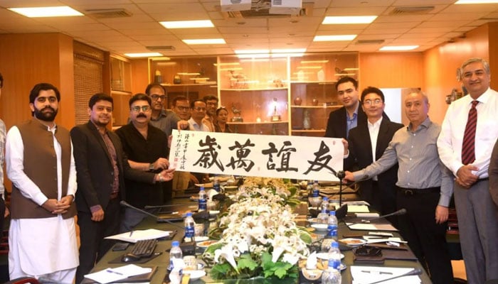 A Chinese business delegation seen on their visit to the Trade Development Authority of Pakistan (TDAP) Headquarters, Karachi on October 1, 2024. — Facebook@tdapofficial