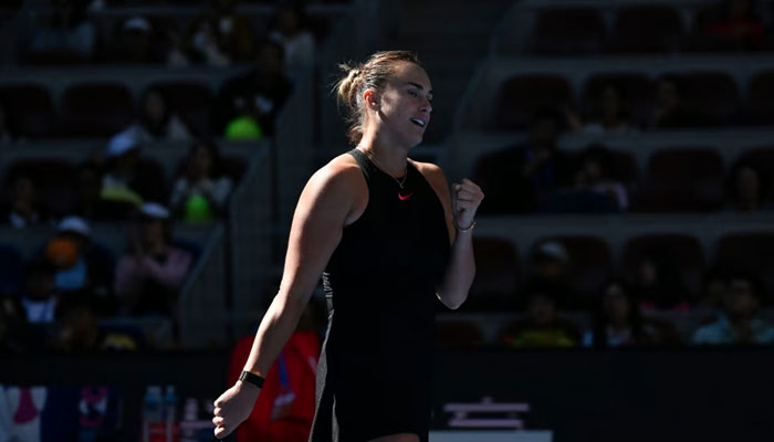 Belaruss Aryna Sabalenka during the women’s singles match against Madison Keys of US at the China Open tennis tournament in Beijing. — AFP/file