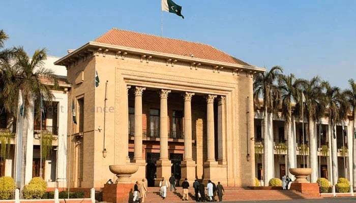 The representational image shows shows Punjab Assembly building in Lahore. — Radio Pakisan/File