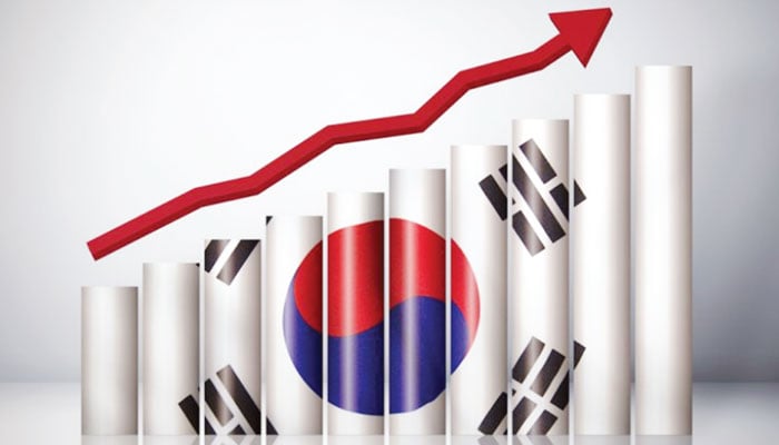 The image shows the upward graph of the growth of South Korea. — The News/File