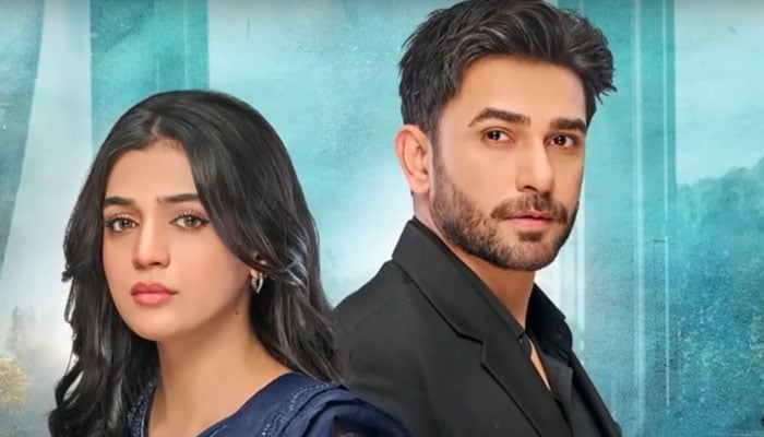 The image shows the lead actors at posters of Geo Television’s drama serial ‘Kaffara’. — Screengrab via YouTube/HarPalGeo