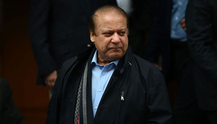 Pakistan Muslim League-Nawaz (PML-N) President Nawaz Sharif outside his London home in this undated picture. — AFP/File