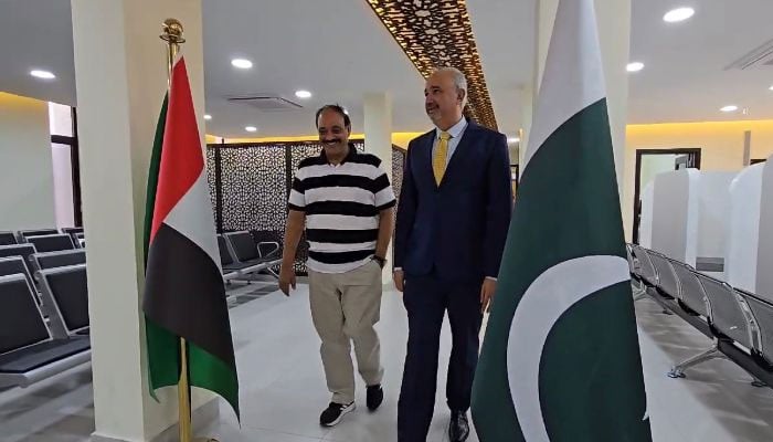 An inside view of the newly-constructed consular service hall at Pakistans Embassy in Abu Dhabi, UAE. — Supplied