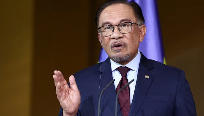 Malaysias Prime Minister Anwar Ibrahim holds a press conference with German Chancellor Olaf Scholz (not pictured) in Berlin, Germany, March 11, 2024.  — REUTERS