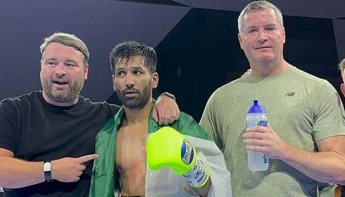 Pakistan’s star boxer Muhammad Waseem after victory. — The News/Faizan Lakhani