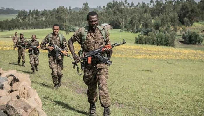 The image shows soldiers of the Ethiopian National Defense Force. — AFP/File