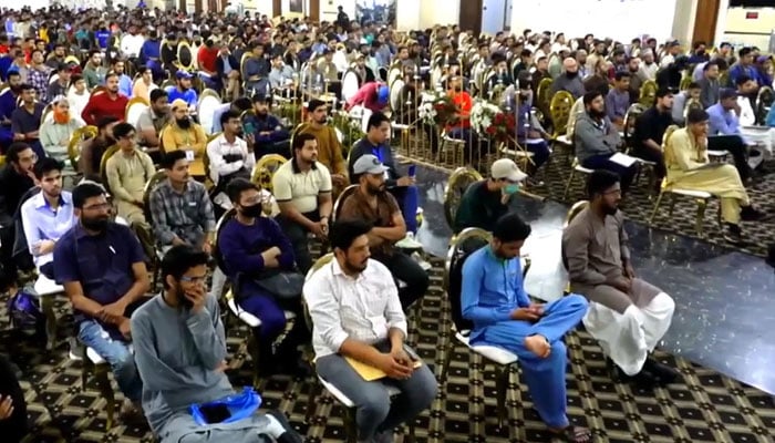 This representational image shows candidates sitting during an aptitude test on February 18, 2024. — Facebook/Saylani Welfare International Trust