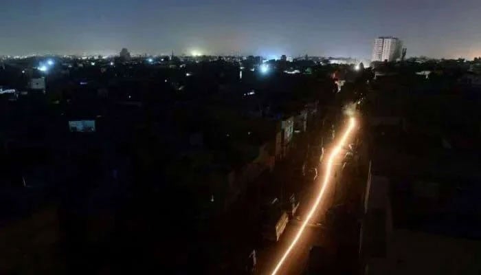 A representational image depicting loadshedding in a residential area of Pakistan. — AFP/File