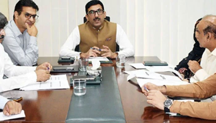 Secretary Youth Affairs Punjab Muzaffar Khan Sial chairs a meeting on July 9, 2024. — Facebook/Directorate General Sports & Youth Affairs, Punjab