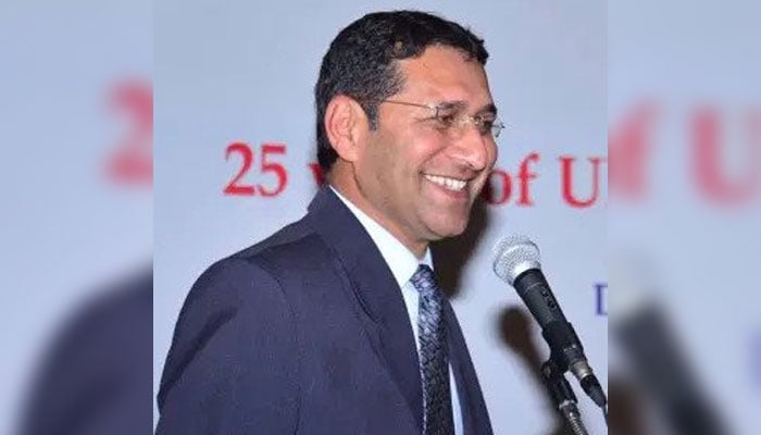 Dr. Muhammad Zaman, the founder of the School of Sociology at Quaid-i-Azam University smiles while speaking at an event. — School of Sociology, Quaid-i-Azam University, Islamabad website/File