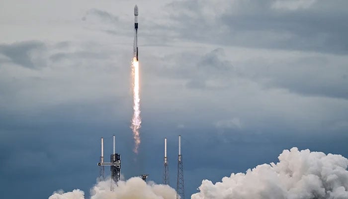 A SpaceX Falcon 9 rocket lifts off from launch complex-40 carrying the European Space Agency Hera spacecraft on a mission to the asteroid Dimorphos, at the Cape Canaveral Space Force Station, in Cape Canaveral, Florida, US on October 7, 2024. — Reuters