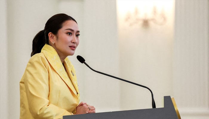 Thailands Prime Minister Paetongtarn Shinawatra speaks during a press conference after a special cabinet meeting at the Government house in Bangkok, Thailand, September 7, 2024. — Reuters