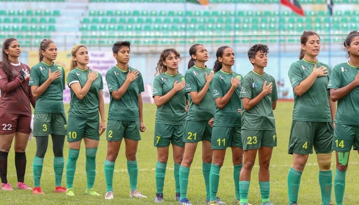 A representative image of a womens football game.— Facebook@WomenFootballPakistan/file