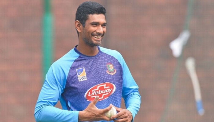 Mahmudullah gets ready to bowl during a practice session. — AFP/file