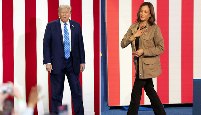 Former US president Donald Trump (left) and US Vice President Kamala Harris (right).— AFP/file