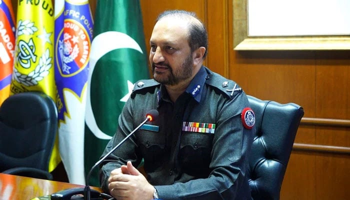 Additional IG Karachi Javed Alam Odho presides over a meeting at KPO office on July 24, 2024. — Facebook/Karachi Police - KPO