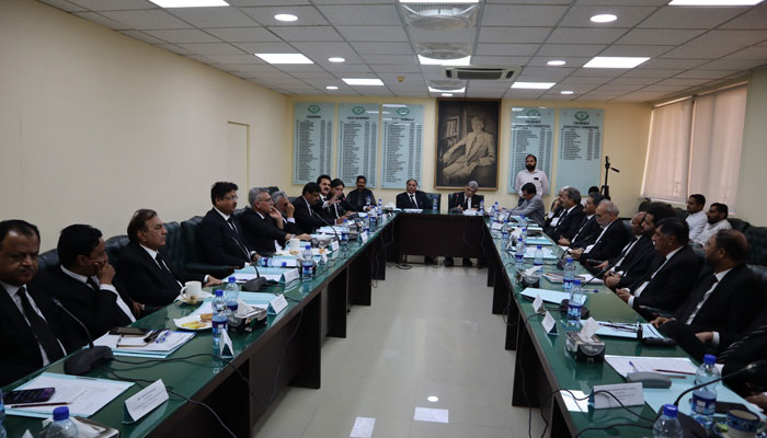 This picture released on September 5, 2023, shows the Pakistan Bar Council (PBC) while in a meeting at the Supreme Court Building in Islamabad. — Facebook/Pakistan Bar Council