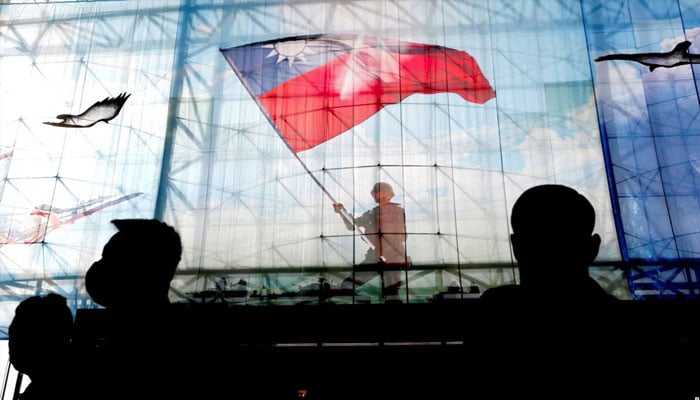 Taiwanese flags are seen at the Ministry of National Defence of Taiwan in Taipei, Taiwan, December 26, 2022.— Reuters