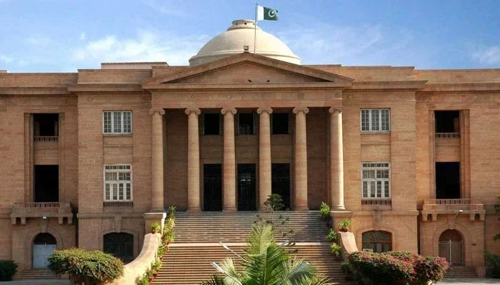 The facade of the Sindh High Court building in Karachi. — Facebook/High Court of Sindh Karachi/File