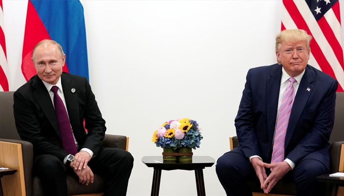 US President Donald Trump meets with Russian President Vladimir Putin at the G20 Summit in Osaka, Japan June 28, 2019. —Reuters