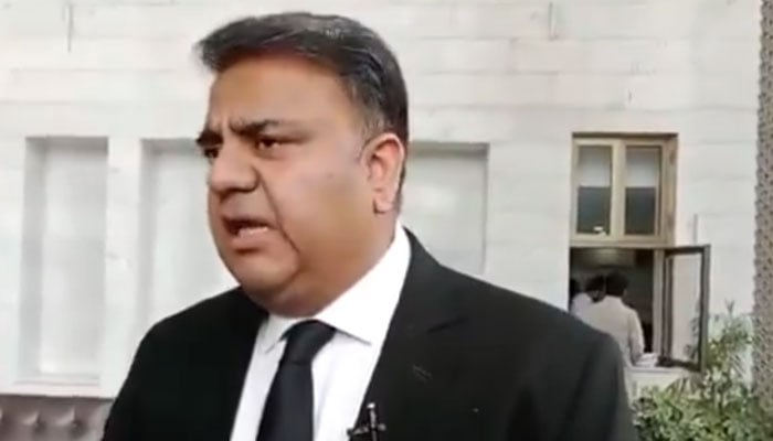 Former federal minister Fawad Chaudhry speaks with journalists in Islamabad. — Screengrab via X/@fawadchaudhry