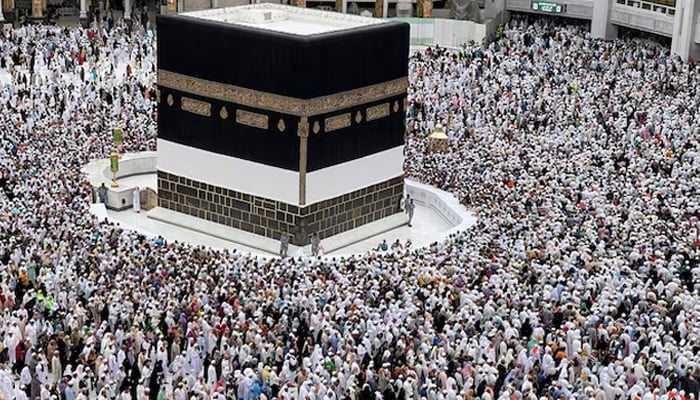 Muslim pilgrims circle the Kaaba as they pray at the Grand Mosque, during the annual haj pilgrimage in the holy city of Mecca, Saudi Arabia on July 12, 2022. — Reuters