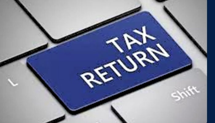 This representational image shows tax return written on keyboard. - Facebook/ftopakistan