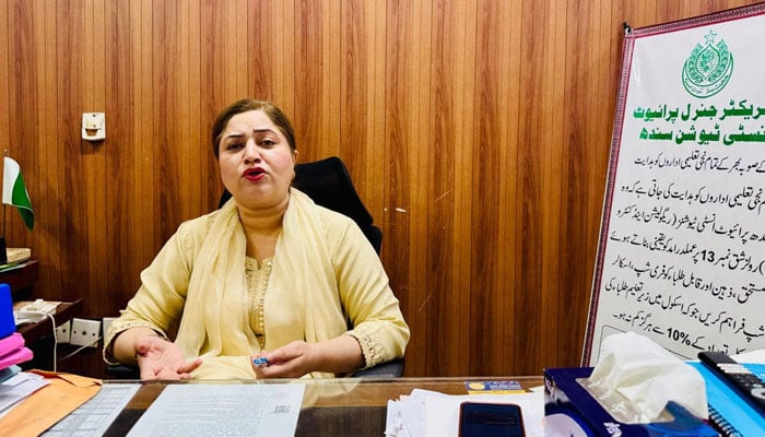 Additional Director Rafia Javed of the Directorate of Inspector and Registration of Private Institutions, Sindh School Education and Literacy department. — Facebook/Rafia Javed