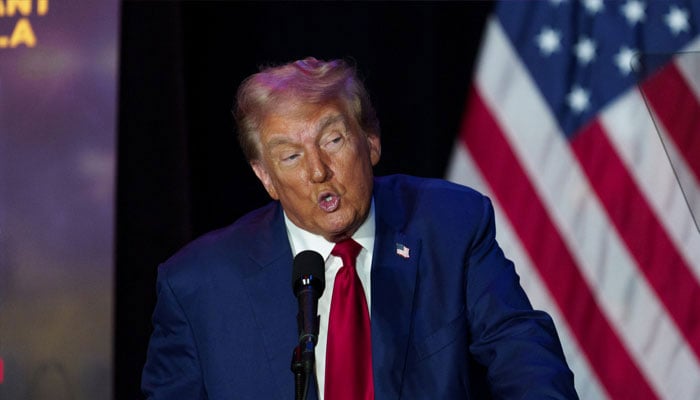 Republican presidential nominee and former US President Donald Trump hosts a campaign event at the Prairie du Chien Area Arts Center in Prairie du Chien, Wisconsin, US September 28, 2024. — Reuters