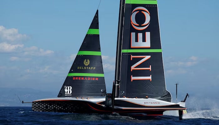 INEOS Britannia in action during the race against Luna Rossa Prada Pirelli Team Americas Cup on September 26, 2024. — Reuters