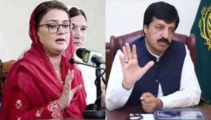 This combo of images shows, Punjab Information Minister Azma Bokhari (left) and Punjab Governor Sardar Saleem Haider Khan (right). — APP/Facebook/Sardar Saleem Haider Khan/File