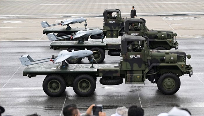 North Korean drones seen being carried on army vehicles.— Reuters/file