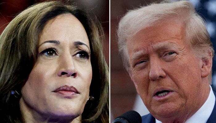 US Vice President Kamala Harris in Milwaukee, Wisconsin, US August 20, 2024 and former US President Donald Trump in Bedminster, New Jersey, US, August 15, 2024 are seen in a combination of file photographs. — Reuters