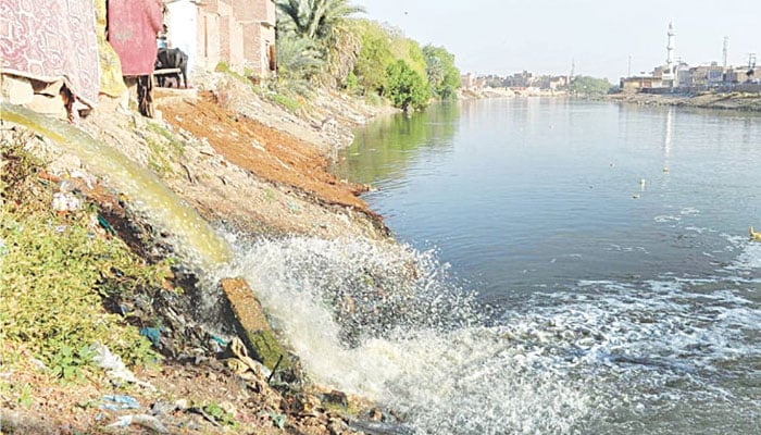 Industrial wastewater is released into Old Phulelli/Pinyari canal. — APP/file