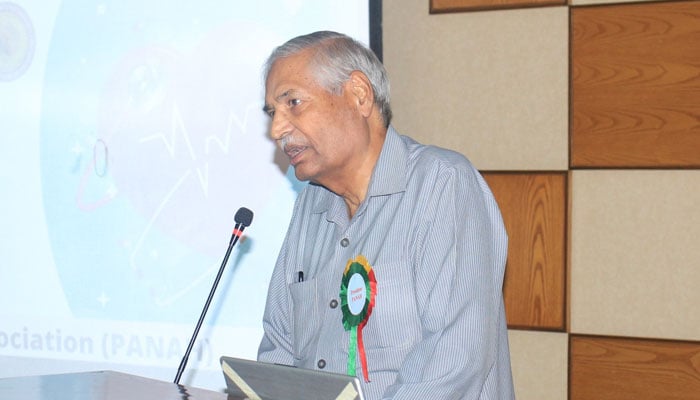 President Pakistan National Heart Association (PANAH) Major General (retd) Masud Ur Rehman Kiani addresses at an event on September 30, 2024. — Facebook/Pakistan National Heart Association (PANAH)