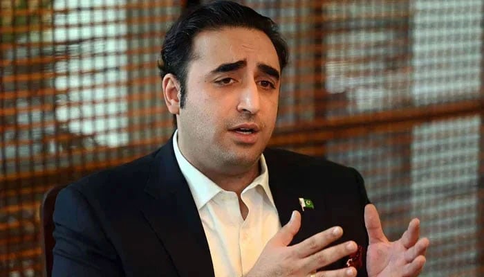 PPP Chairman Bilawal Bhutto-Zardari speaks during an interview in Muzaffarabad, on May 22, 2023. — AFP