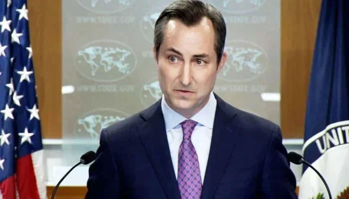 US State Department spokesperson Matthew Miller addresses a press briefing in Washington, on July 17, 2023. — Screengrab via YouTube/@StateDept