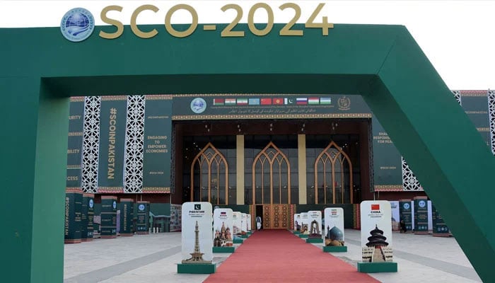 A view of media facilitation centre at Pak-China Friendship Centre ahead of Shanghai Cooperation Organisation (SCO) Summit 2024 in Islamabad on October 14, 2024. — Online