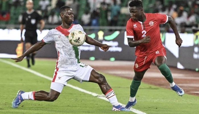 Burundi’s forward #02 Jean Claude Girumugihsa ( R ) and Burkina Fasos’ forward #17 Stephane Ki (L) fight for the ball during the CAF 2025 Africa Cup of Nations qualification football match between Burkina Faso and Burundi. – AFP/File