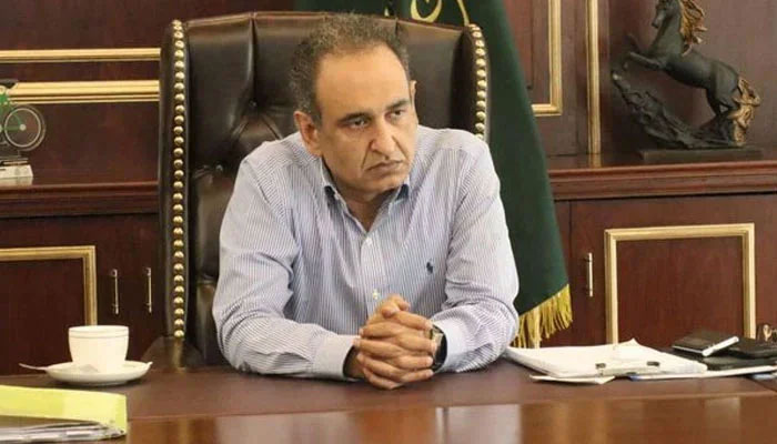 Lahore Commissioner Zaid Bin Maqsood chairing a meeting on May 17, 2024. — Facebook/commissioner Lahore division