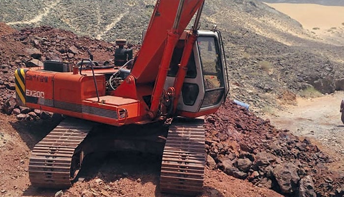 An excavator seen at a mining site in Pakistan.— PPL website/file